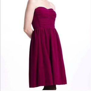 Anthropolgie HD in Paris Corduroy Magenta Dress
